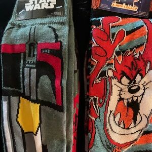 NWT Star Wars and Space Jams Men’s Socks - Multicolor Pair